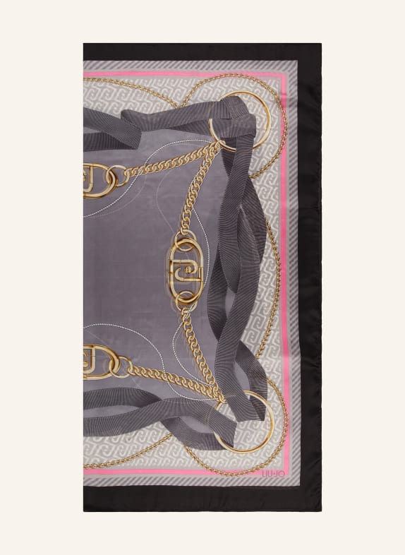 LIU JO Satyna CZARNY / SZARY / MOCNORÓŻOWY