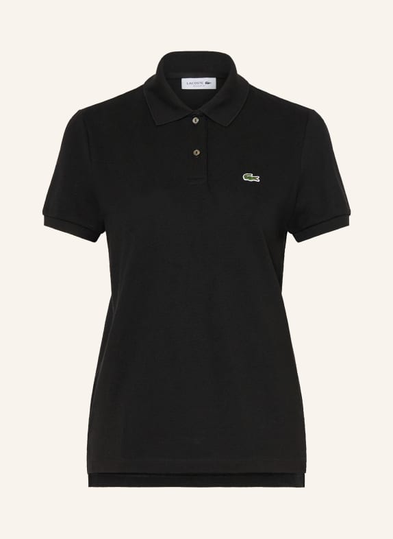 LACOSTE piqué polo shirt BLACK