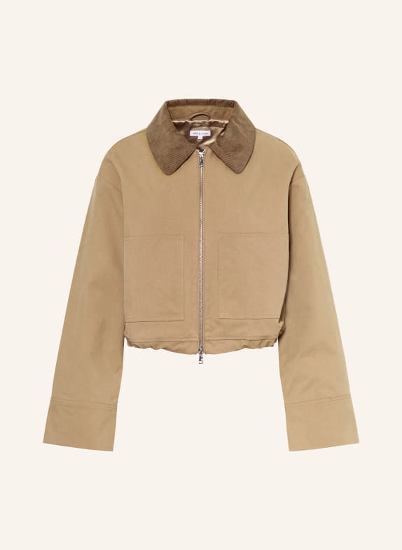 MRS & HUGS Kastenjacke mit Cord KHAKI