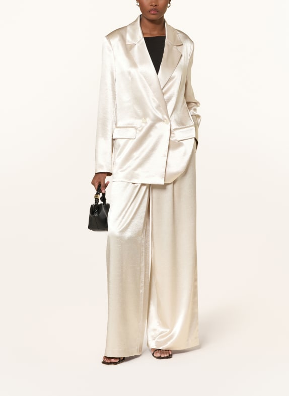 MRS & HUGS satijnen blazer CRÈME
