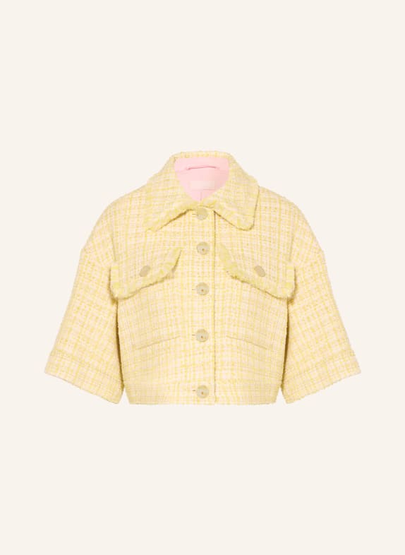 LIU JO Kastenjacken aus Bouclé GELB / GOLD / CREME