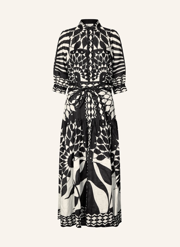 dea kudibal Košilové šaty ČERNÁ / BÍLÁ