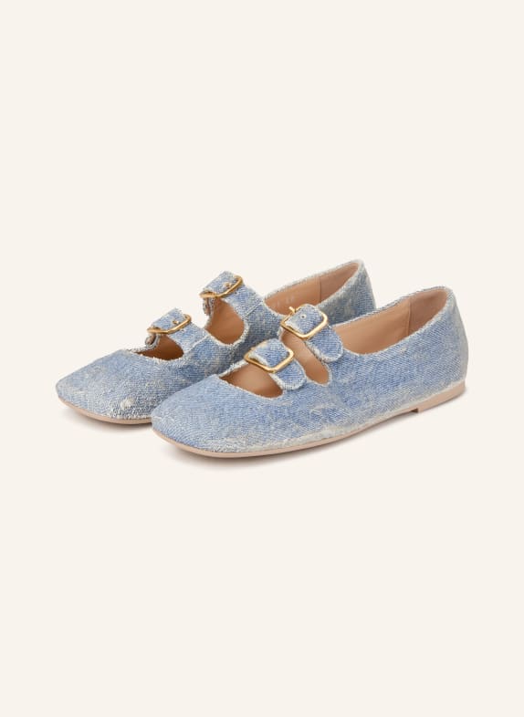 AGL Mary Jane ballerina flats CERAMIC LIGHT BLUE