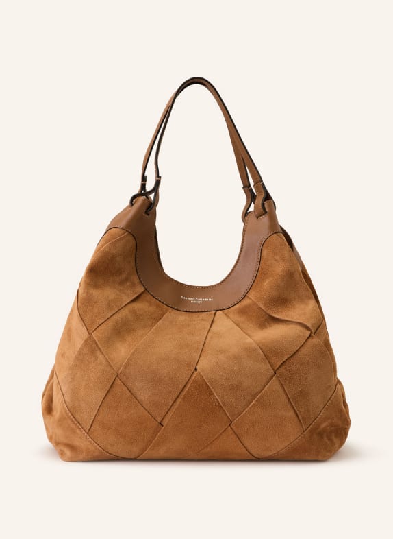 GIANNI CHIARINI Beuteltasche DUA LARGE mit Pouch BRAUN