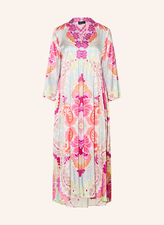 Grace Sukienka z rękawami 3/4 TURKUSOWY / MOCNORÓŻOWY / POMARAŃCZOWY