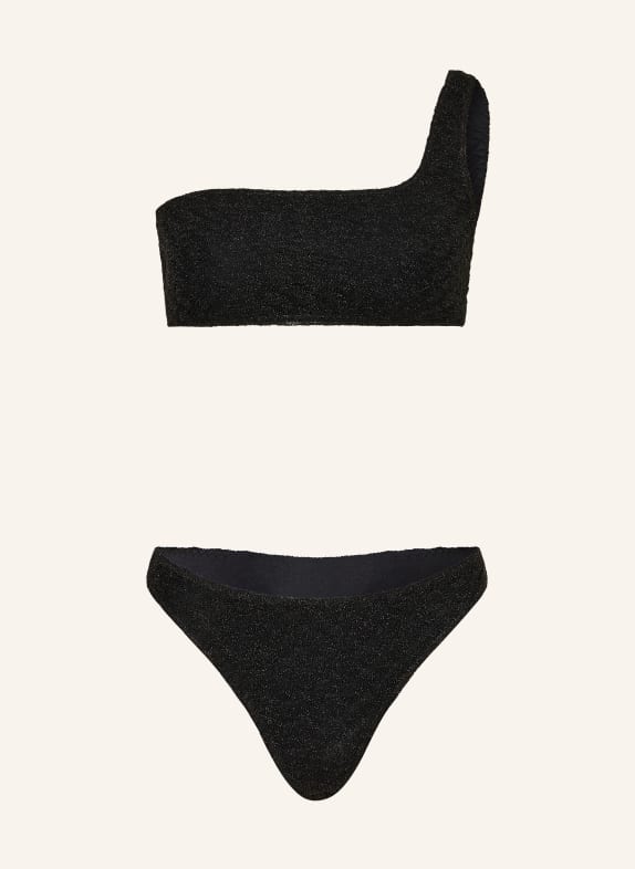 MISSONI One-Shoulder-Bikini mit Glitzergarn SCHWARZ