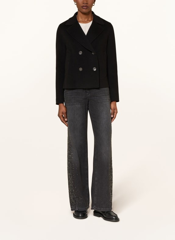 LUISA CERANO Pea coat BLACK