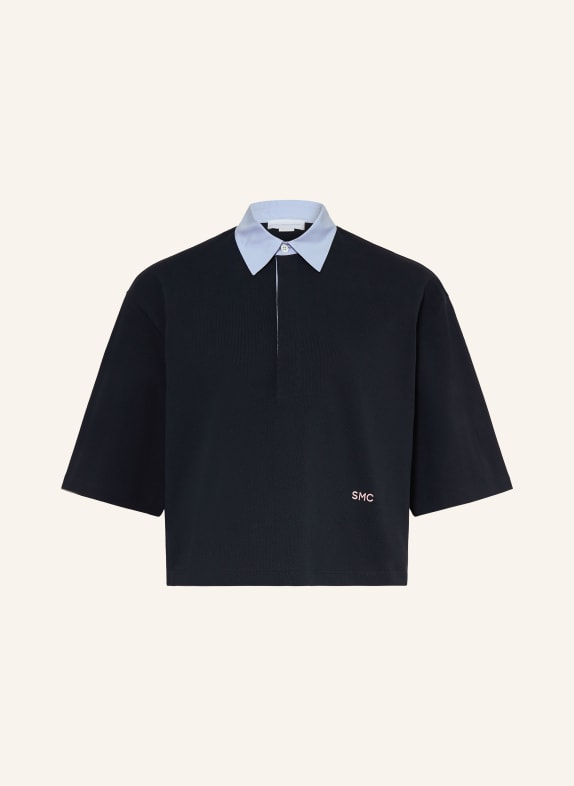 STELLA McCARTNEY Piqué polokošile TMAVĚ MODRÁ / TMAVĚ MODRÁ