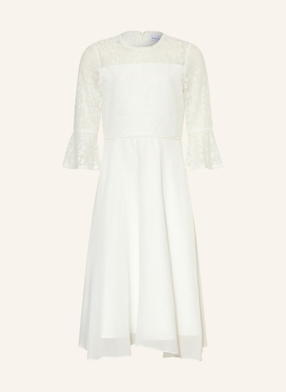 DANAMADE Sukienka koktajlowa z rękawami 3/4 BIAŁY