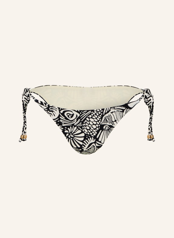 SEAFOLLY SHELLS triangle bikini bottoms BLACK / CREAM
