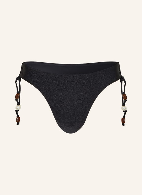 SEAFOLLY Triangel-Bikini-Hose PALERMO LOOP mit Schmuckperlen SCHWARZ