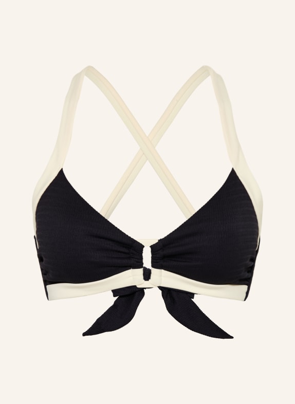 SEAFOLLY Góra bikini typu bustier BANDWAVE CZARNY / ECRU