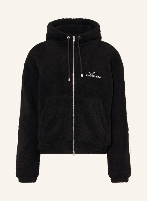 AMIRI Teddyfell-Jacke BONES SCHWARZ