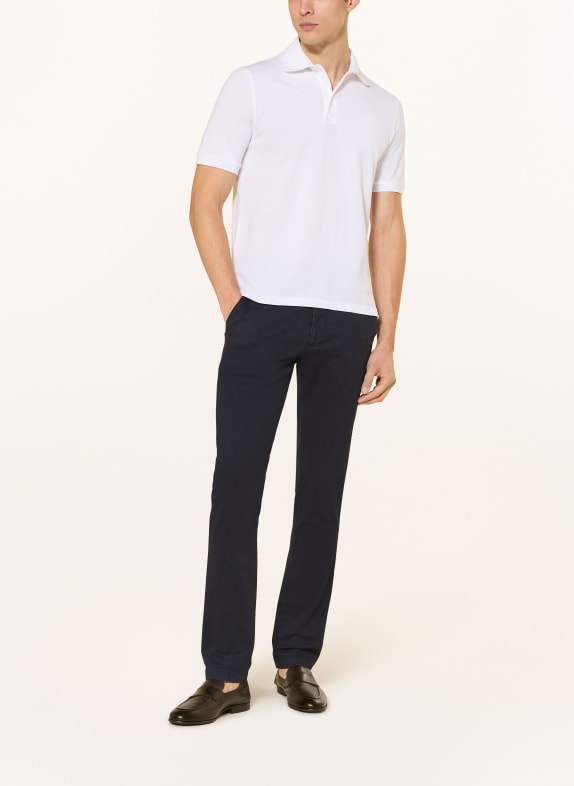 FEDELI NORTH piqué polo shirt WHITE