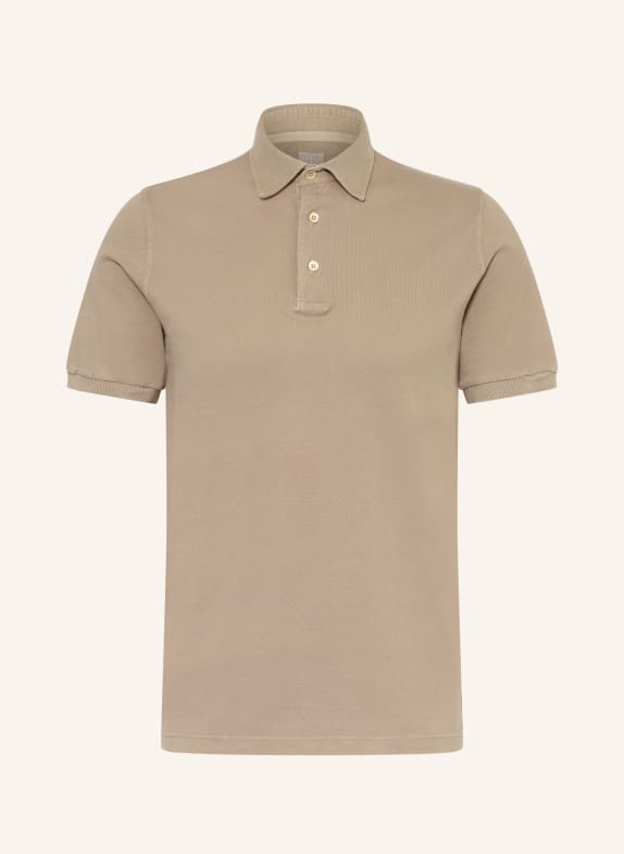 FEDELI Piqué-Poloshirt NORTH CAMEL