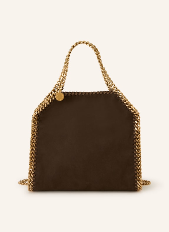 STELLA McCARTNEY Torba na ramię FALABELLA MINI BRĄZOWY / ZŁOTY