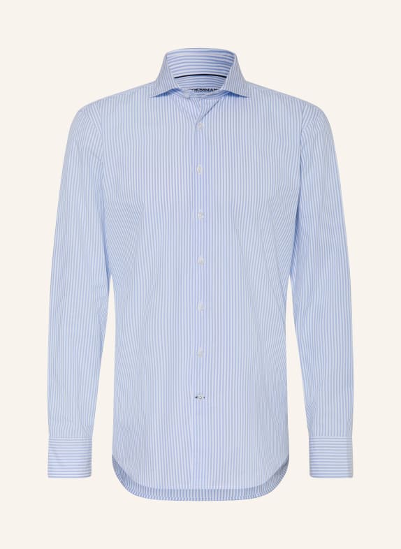 STROKESMAN'S Extra slim fit shirt LIGHT BLUE / WHITE
