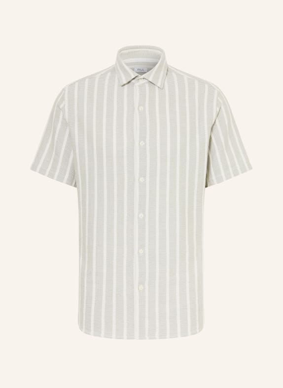PAUL Kurzarm-Hemd Comfort Fit HELLGRÜN / WEISS