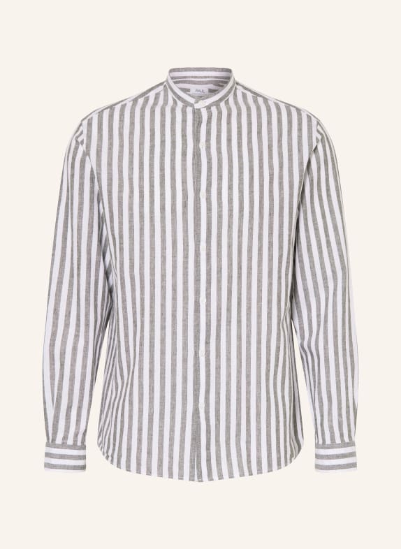 PAUL Kurzarm-Hemd Comfort Fit DUNKELGRÜN / WEISS