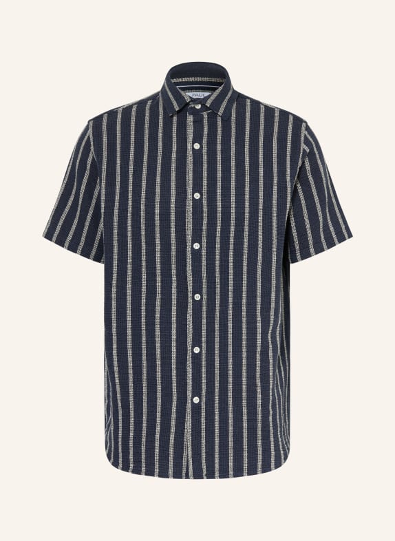 PAUL Kurzarm-Hemd Comfort Fit DUNKELBLAU / WEISS