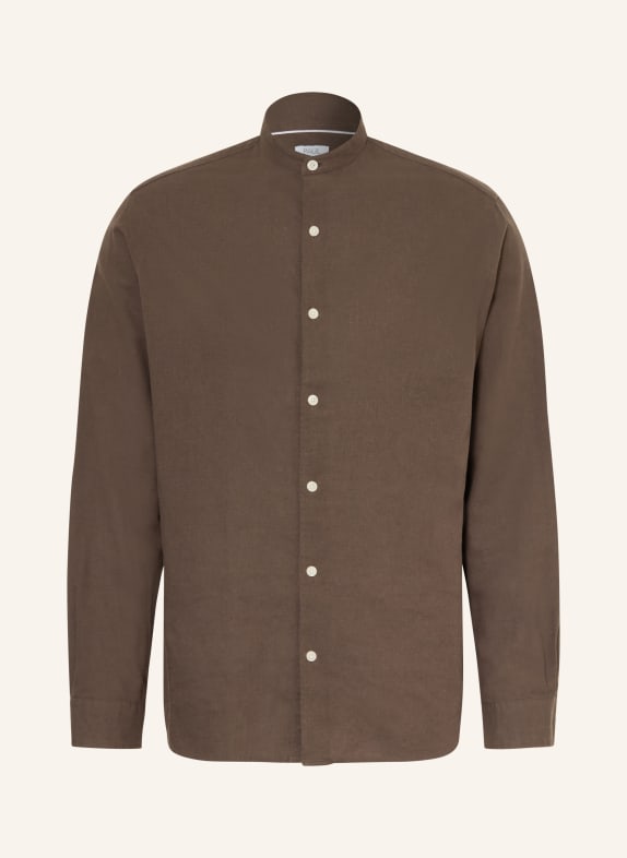 PAUL Hemd Comfort Fit mit Stehkragen DUNKELBRAUN