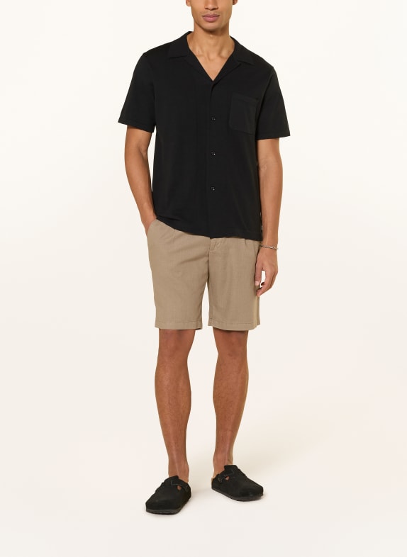 PAUL Comfort Fit chino shorts met linnen KAKI