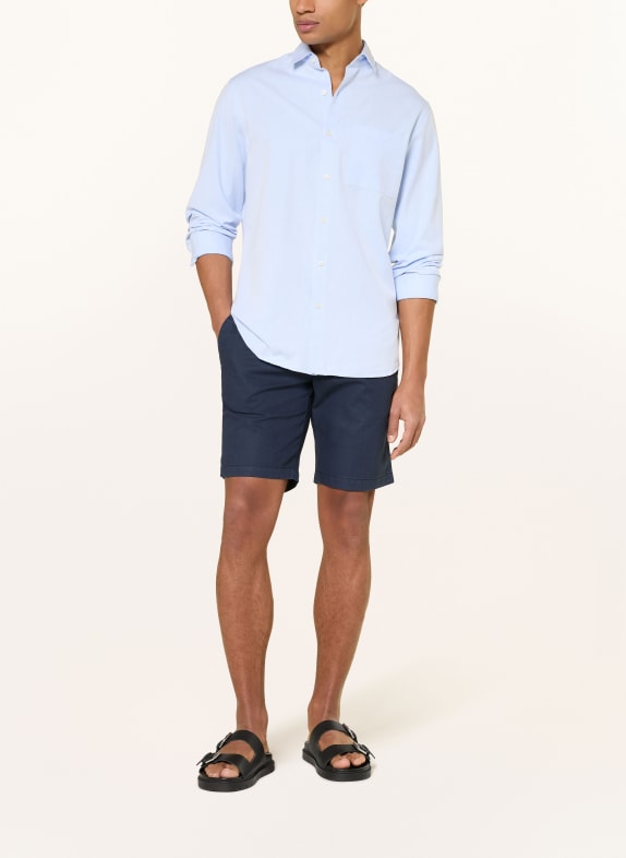 PAUL Chinoshorts Comfort Fit mit Leinen DUNKELBLAU