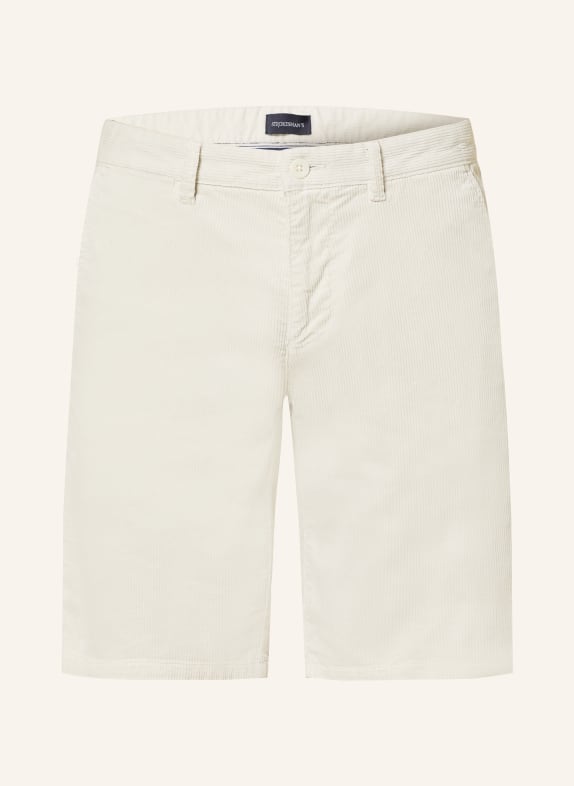 STROKESMAN'S Regular fit chino shorts made from corduroy BEIGE