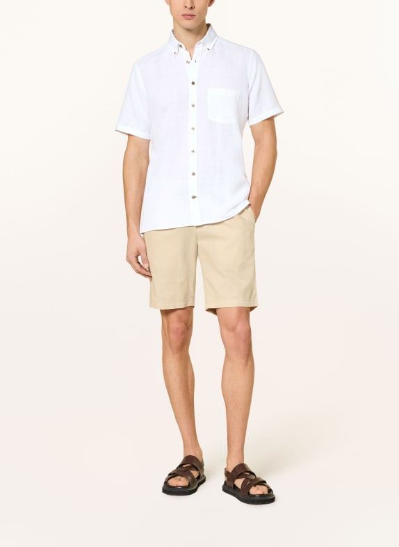 STROKESMAN
S Shorts Regular Fit mit Leinen CAMEL