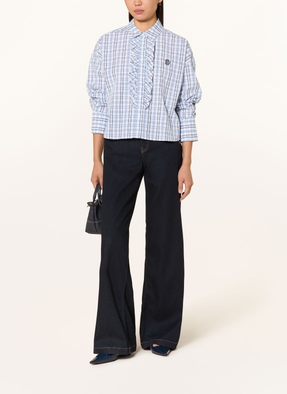 darling harbour Skjortebluse med flæser LIGHT BLUE