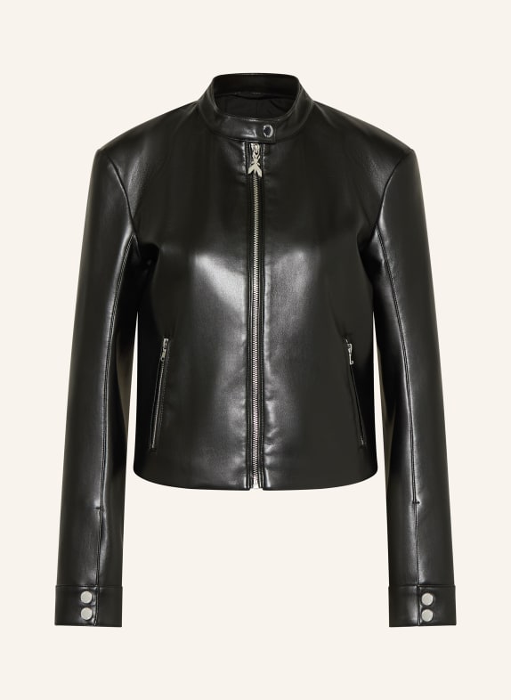 PATRIZIA PEPE Kurtka motocyklowa imitująca skórę CZARNY