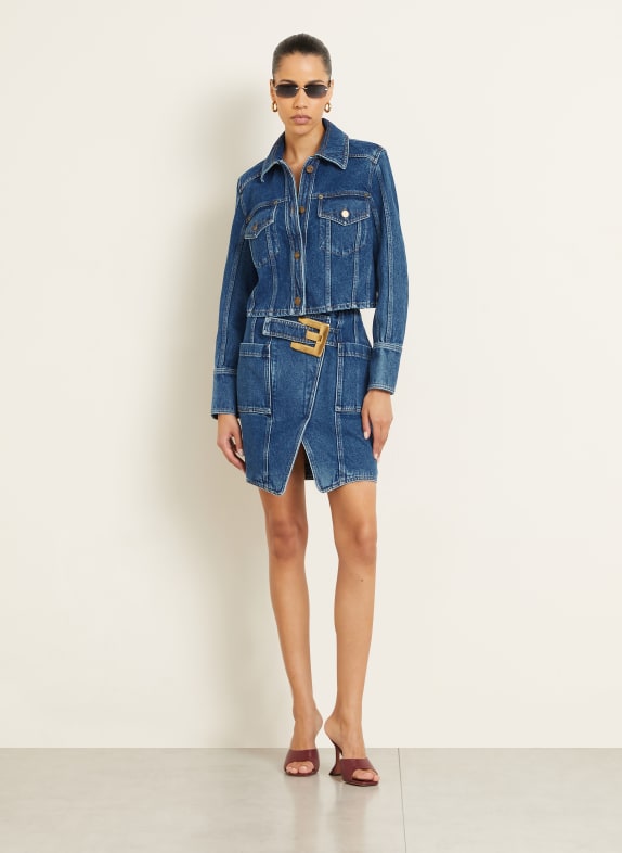 BALMAIN Jeansjacke 6EX BLEU JEAN FONCE