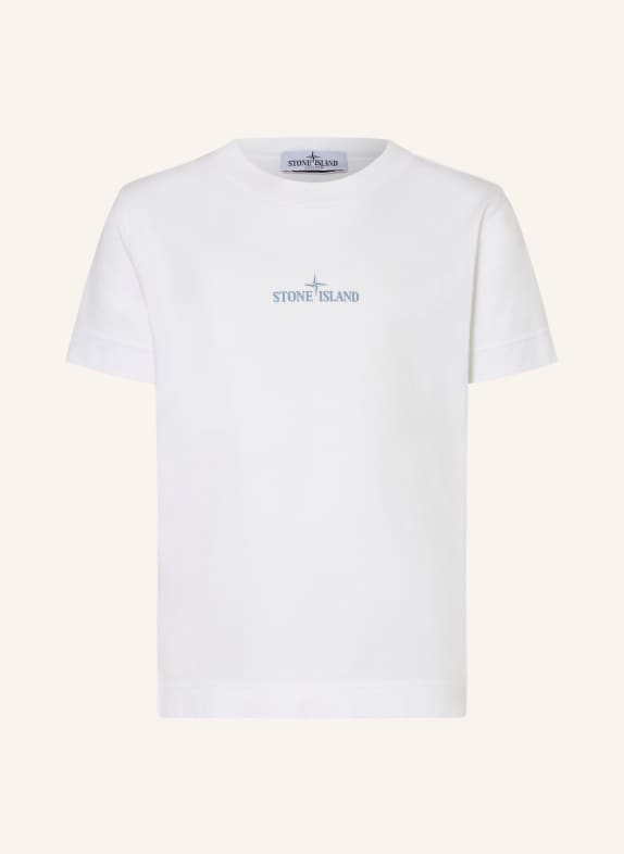 STONE ISLAND JUNIOR T-Shirt WEISS / BLAUGRAU / DUNKELBLAU