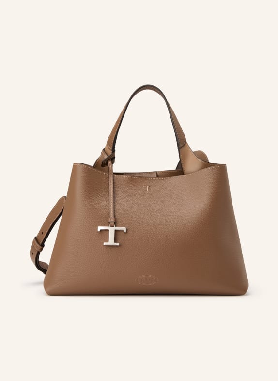 TOD'S Handtasche FLORIDA DOUBLE DUNKELBRAUN / SILBER