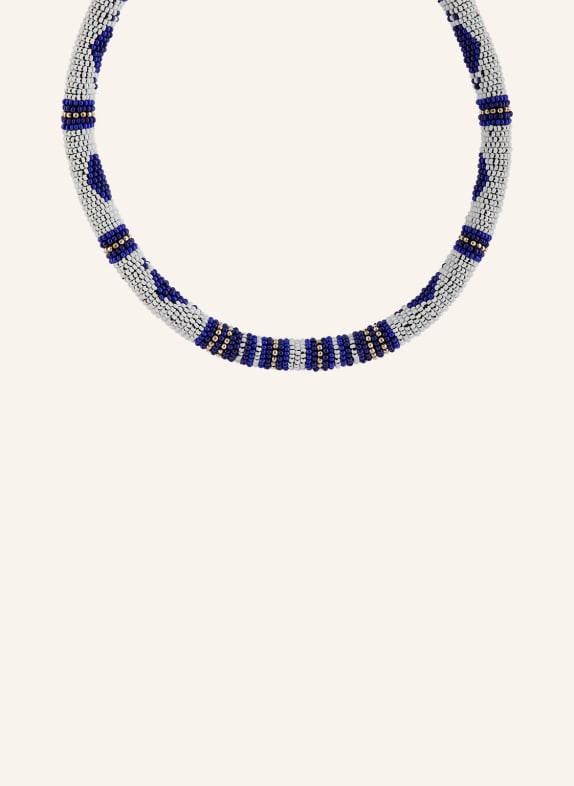 ISABEL MARANT Halskette NINA WEISS / GOLD / DUNKELBLAU