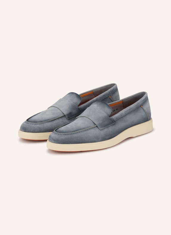Santoni REVOLVE loafers BLUE GRAY / ORANGE