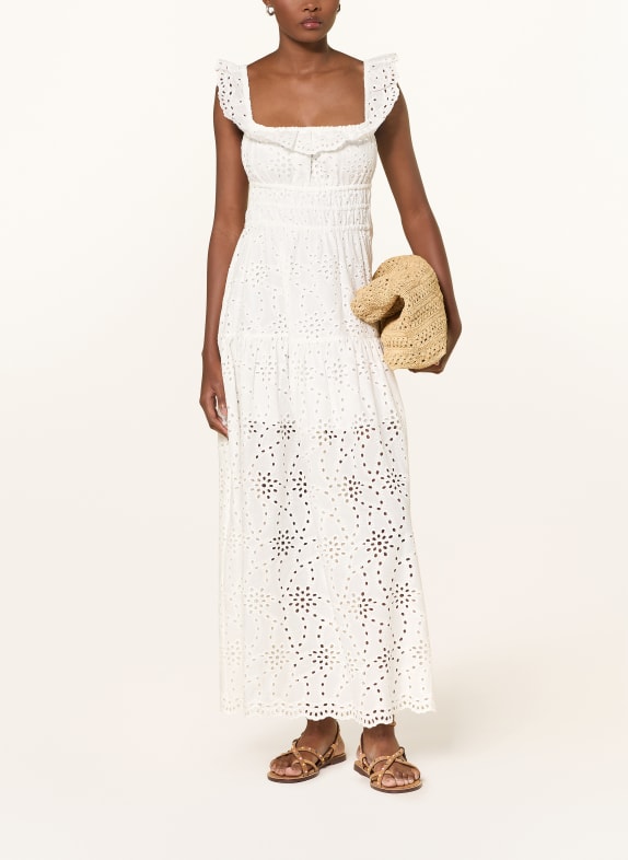 MRS 
HUGS Kleid aus Lochspitze WEISS