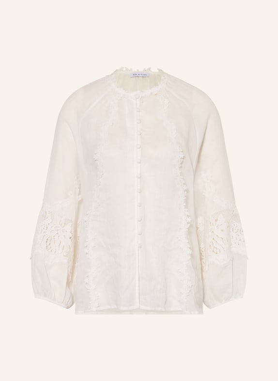 MRS & HUGS Bluse mit Spitze WEISS