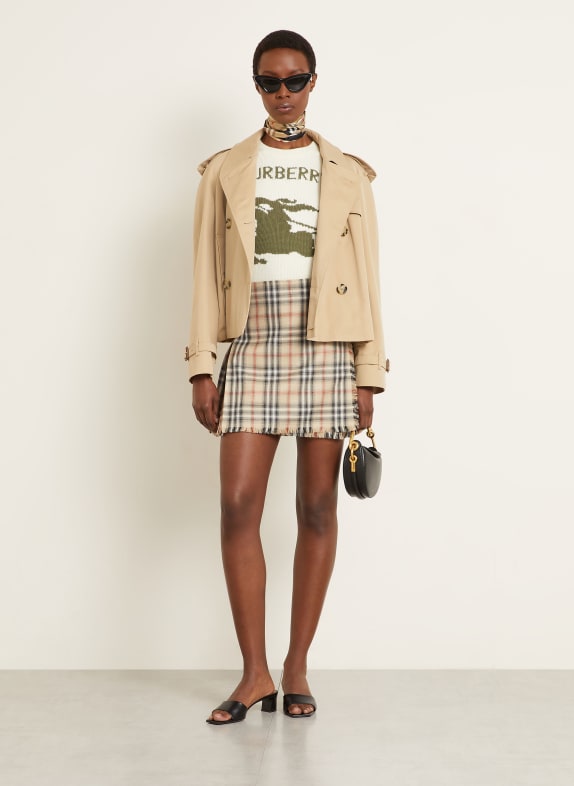 BURBERRY Wickelrock SKYE BEIGE / ROT / SCHWARZ