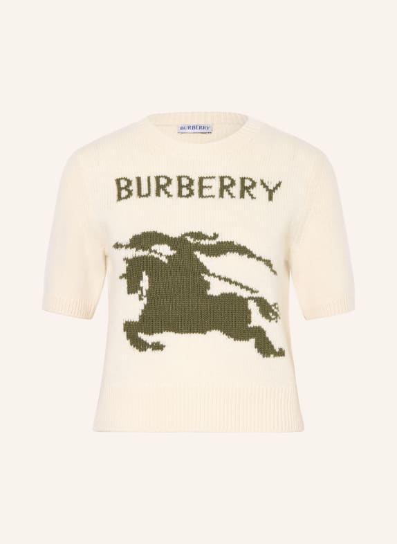 BURBERRY Strickshirt SKYLAR ECRU / OLIV