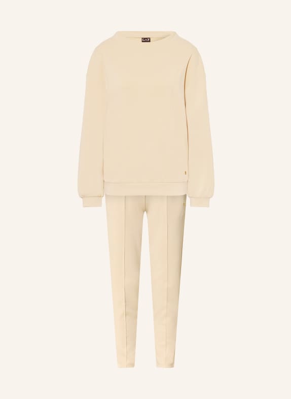 EA7 EMPORIO ARMANI Sada: mikina a tepláky BÉŽOVÁ