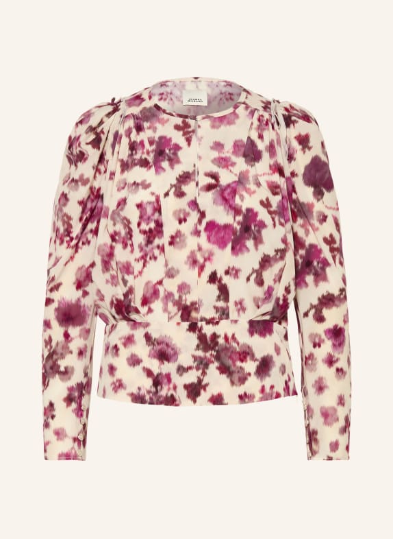 ISABEL MARANT Blusenshirt ZARGA aus Seide FUCHSIA / CREME
