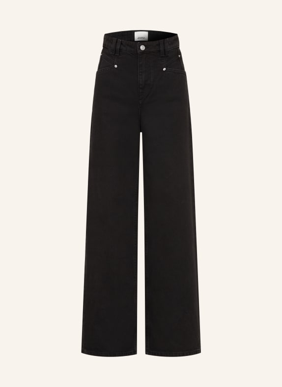 ISABEL MARANT Wide Leg Jeans LEMONY 02FK FADED BLACK
