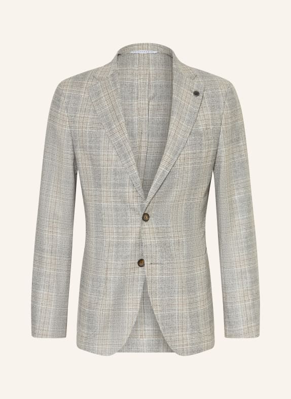 BALDESSARINI Sako Slim Fit ŠEDÁ / HNĚDÁ / SVĚTLE ŠEDÁ