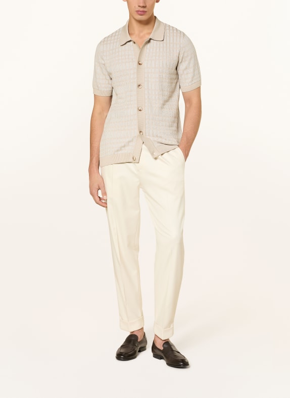 CINQUE Strikbluse CIYARO Extra Slim Fit BEIGE