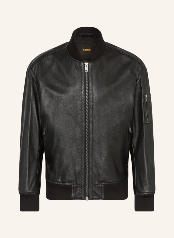 BOSS Lederblouson JAKRI SCHWARZ