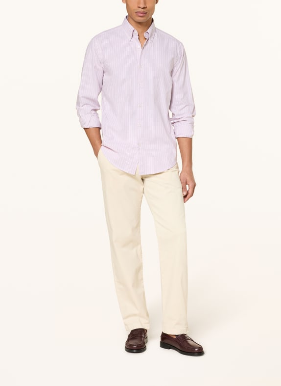 BOSS Skjorte RICOPLUS Slim Fit LYSELILLA / HVID