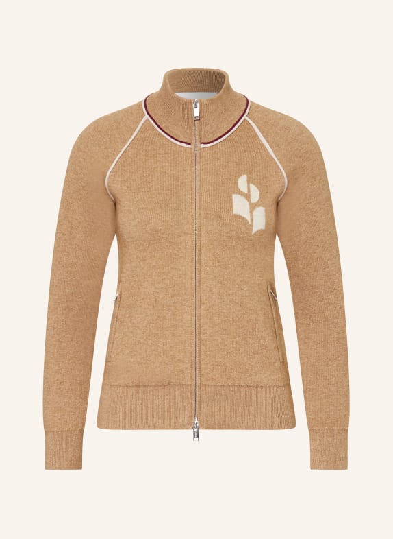 MARANT ÉTOILE Sweter LANYA CAMELOWY / JASNOCZARY / CIEMNOCZERWONY