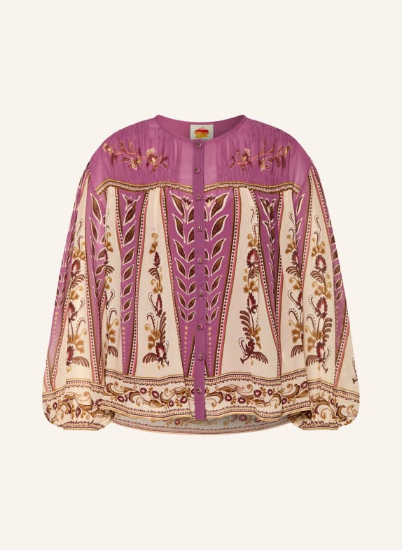 FARM RIO Bluzka AINIKA BRUDNY RÓŻ / BRĄZOWY / KREMOWY