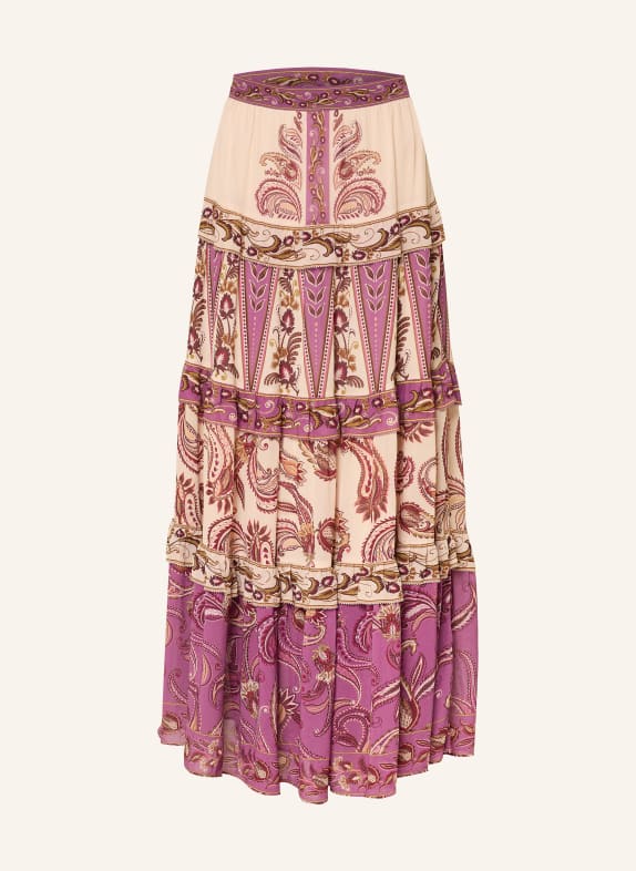 FARM RIO Skirt AINIKA ECRU / LIGHT PURPLE / KHAKI